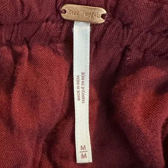 Free People Dainty Renaissance Daphne Velvet Mini Dress Burgundy Brown Medium - Picture 14 of 17